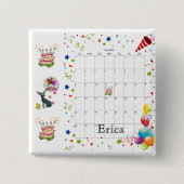 Happy Birthday Calendar May 2022 Button  (Voorkant)