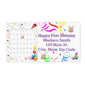 Happy Birthday Calendar Oktober 2022 het Etiket va (Voorkant)