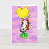 Happy Birthday Calico Cat Wenskaart Bedankkaart (Voorkant)