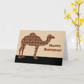 Happy Birthday Camel Kaart (Gele Bloem)