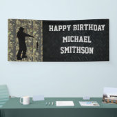 Happy Birthday Camo Vist Mannen Banner (Beurs)