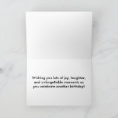 Happy Birthday Camouflage Pastel Blauw Abstract Kaart (Binnen)