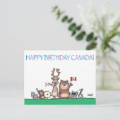 Happy Birthday Canada! beroemd gemaakt door Harrop Briefkaart (Staand voorkant)
