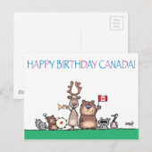 Happy Birthday Canada! beroemd gemaakt door Harrop Briefkaart (Voorkant / Achterkant)