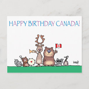 Happy Birthday Canada! beroemd gemaakt door Harrop Briefkaart