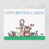 Happy Birthday Canada! beroemd gemaakt door Harrop Briefkaart (Voorkant)