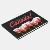 Happy Birthday Canada Day Maple Leaf Tulips Gastenboek (Hoek)