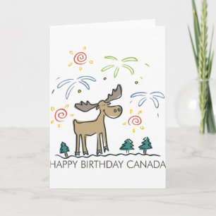 Happy Birthday Canada Kaart