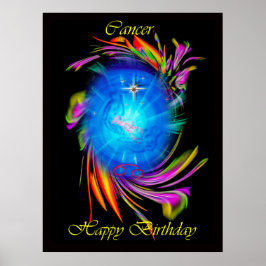 Happy Birthday Cancer - Krebs Poster