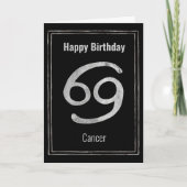 Happy Birthday Cancer zodiaster-sterbord astrologi Kaart (Voorkant)