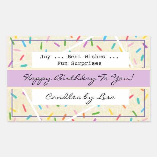 Happy Birthday Candle Making Labels (Voorkant)