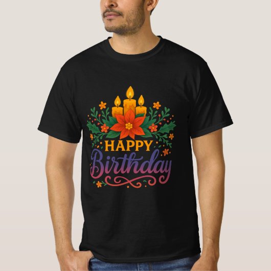 Happy Birthday Candle Men’s Value T-Shirt  Classic (Voorkant)