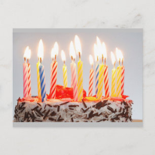 Happy Birthday Candles Aankondigingskaart