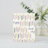 happy birthday candles briefkaart (Staand voorkant)