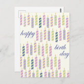happy birthday candles briefkaart (Voorkant / Achterkant)