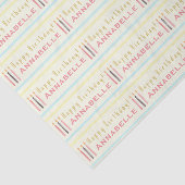 Happy Birthday Candles herhaal de meisjesnaam Tissuepapier (Detail)