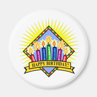 Happy Birthday Candles Magneet