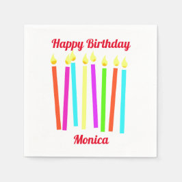 Happy Birthday Candles Paper Napkin Servet
