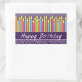 Happy Birthday Candles Rechthoekige Sticker (Tas)
