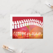 Happy Birthday Candles Spine Chiropractic Birthday Kaart (Voorkant / Achterkant in situ)