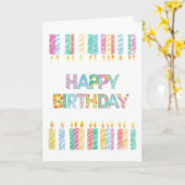 Happy Birthday Candles wenskaart Kaart (Gele Bloem)