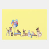 Happy Birthday Canine Hondenrassen Inpakpapier Vel (Voorkant 2)