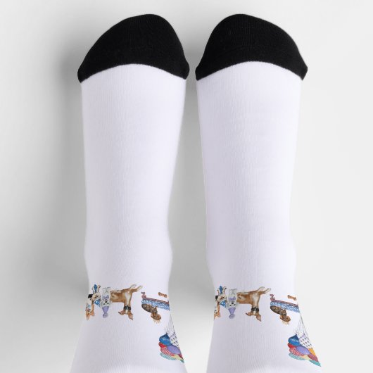 Happy Birthday Canine Hondenrassen Party Sokken (Top)