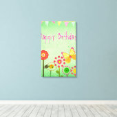 Happy Birthday Canvas Afdruk (Insitu (Houten vloer))