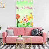 Happy Birthday Canvas Afdruk (Insitu (Woonkamer))