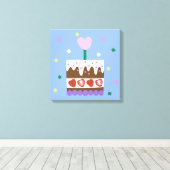 HAPPY BIRTHDAY Canvas afdrukken (Insitu (Houten vloer))