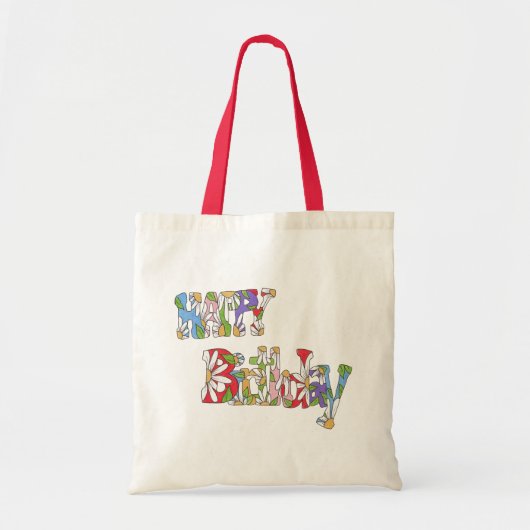Happy Birthday Canvas tas (Voorkant)