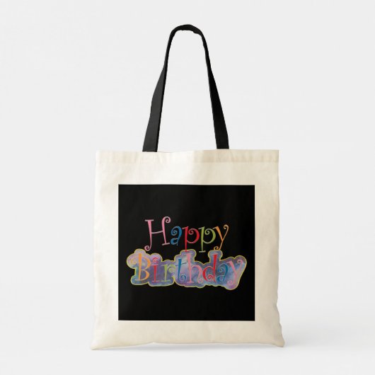 Happy Birthday Canvas tas (Achterkant)