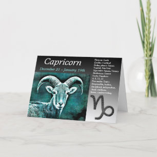Happy Birthday Capricorn Horoscope Zodiac Kaart