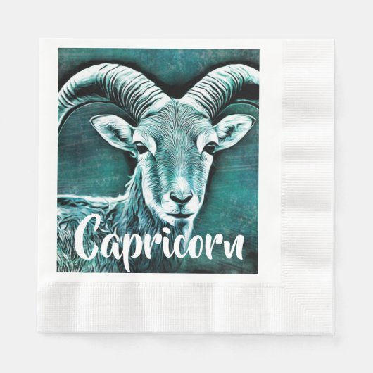 Happy Birthday Capricorn Horoscope Zodiageit Servet (Voorkant)