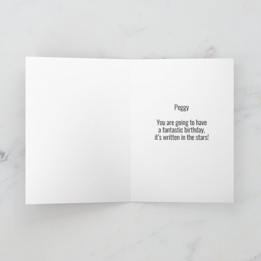 Happy Birthday Capricorn Silver Zodialogie astrolo Kaart (Binnen)