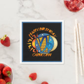 Happy Birthday Capricorn Zodiac Birth Sign Napkins Servet (Insitu)