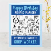 Happy Birthday Car Parts Salesman Kaart (Gele Bloem)