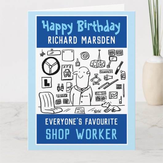 Happy Birthday Car Parts Salesman Kaart (Voorkant)