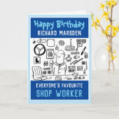 Happy Birthday Car Parts Salesman Kaart (Gele Bloem)