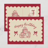 Happy Birthday Card | Birthday Greeting Card Briefkaart (Voorkant / Achterkant)