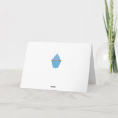 Happy Birthday Card Blue Bubble Tekst Kaart (Achterkant)