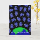 Happy Birthday card buitenaards eigenzinnig door J Kaart (Gele Bloem)