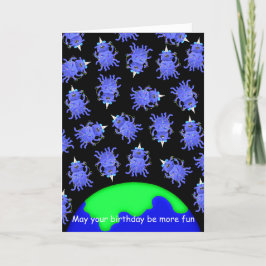 Happy Birthday card buitenaards eigenzinnig door J Kaart