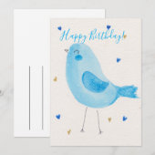 Happy Birthday Card Feestdagenkaart (Voorkant / Achterkant)