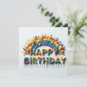 Happy Birthday Card Feestdagenkaart (Staand voorkant)