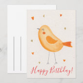 Happy Birthday Card Feestdagenkaart (Voorkant / Achterkant)