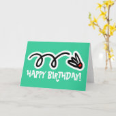 Happy Birthday card for badminton player and fan Kaart (Gele Bloem)