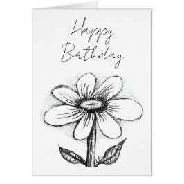 Happy Birthday card for her with daisy