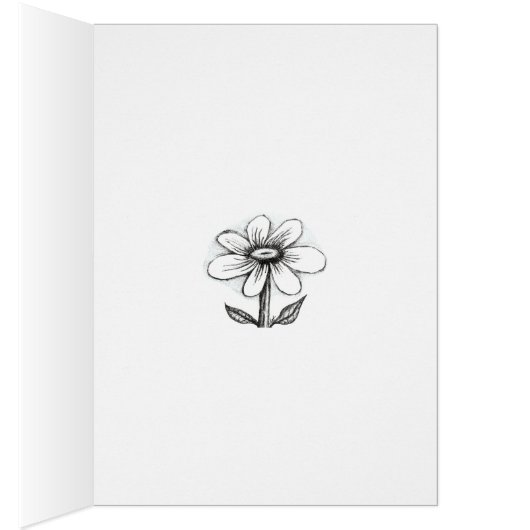 Happy Birthday card for her with daisy (Binnen (Rechts))