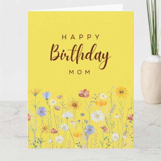 Happy Birthday Card For Mom’s Day Kaart (Voorkant)